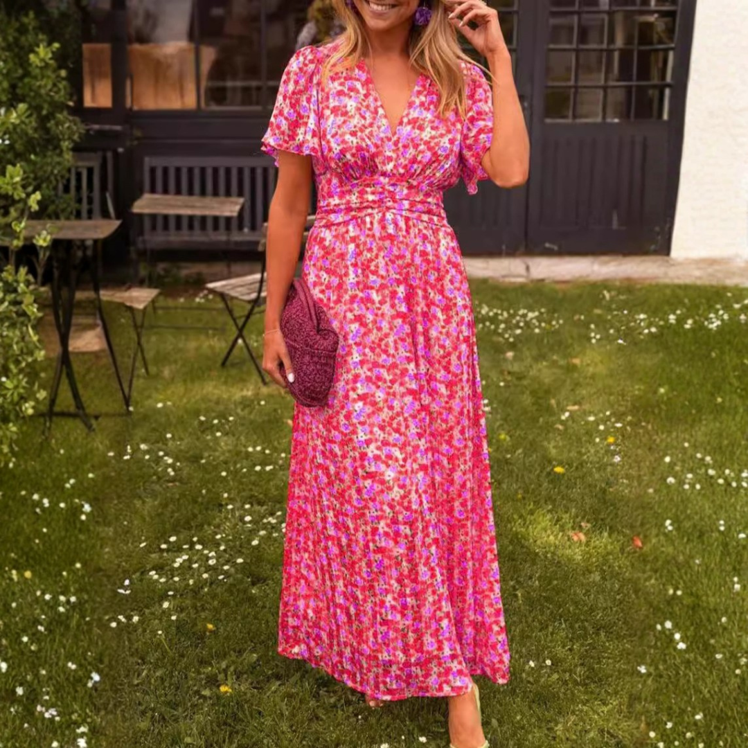 Elis – Robe longue et vaporeuse à imprimé floral