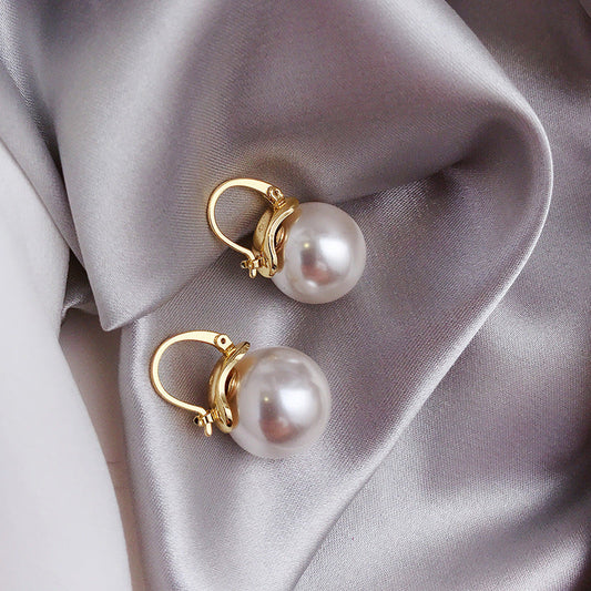 Boucles d'Oreilles Perles Épaisses Dorées