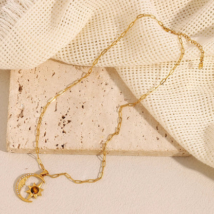 Collier Céleste Luna — Doré Ambré