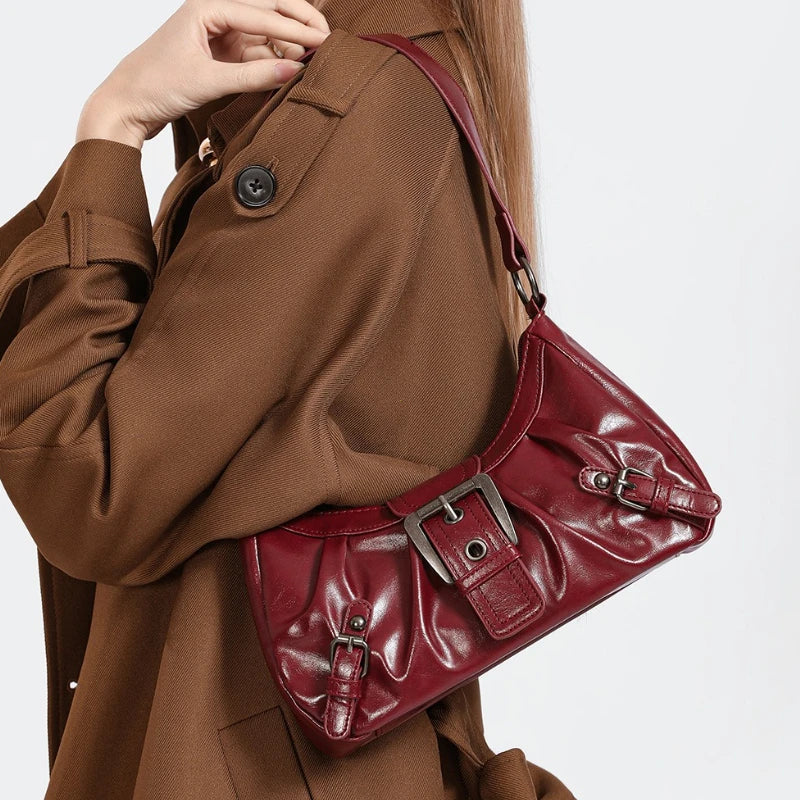 Sac Hobo Plissé Rétro