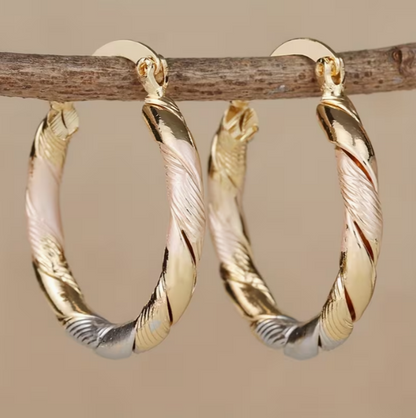 Boucles d'Oreilles Créoles Torsadées Twilight