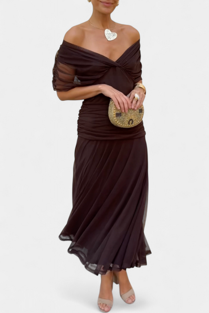 Robe Alondra — Longue Fleurie Décolleté V Romantique
