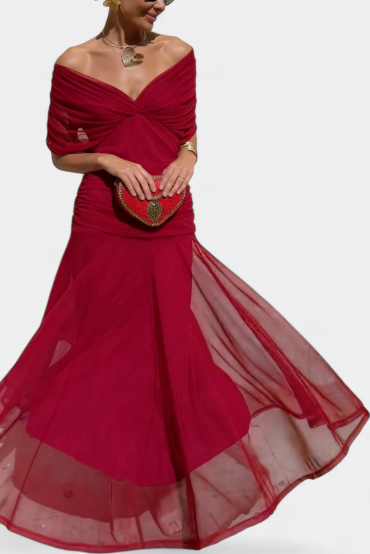 Robe Alondra — Longue Fleurie Décolleté V Romantique