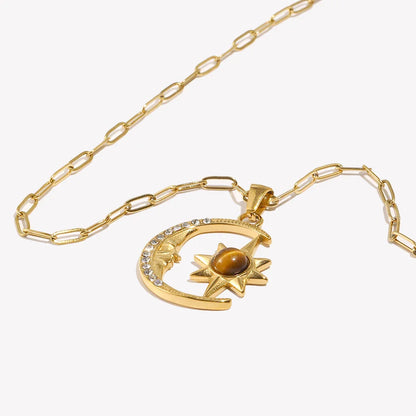 Collier Céleste Luna — Doré Ambré