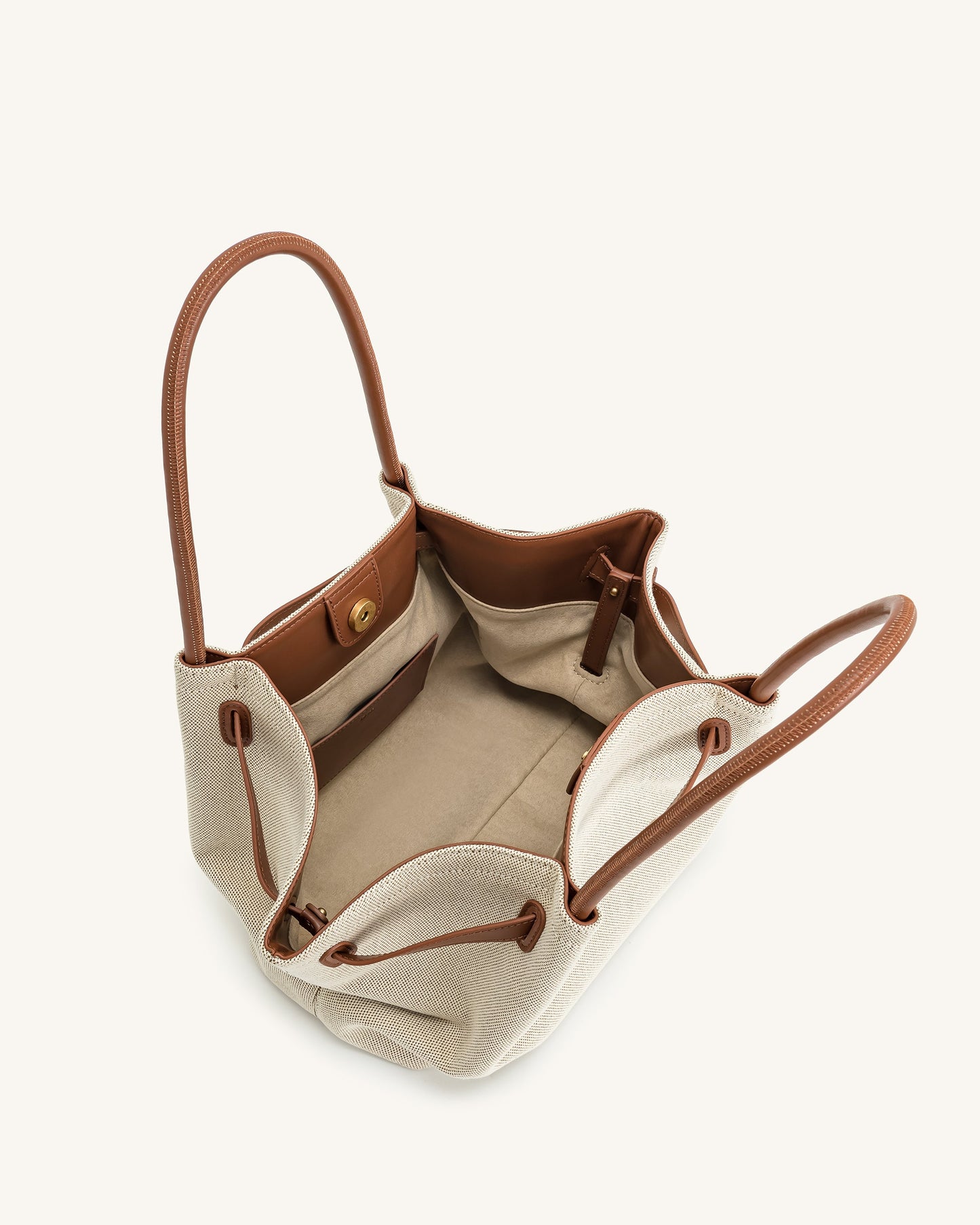 Hana Sac Cabas Moyen – Toile Marron
