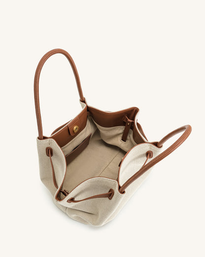 Hana Sac Cabas Moyen – Toile Marron