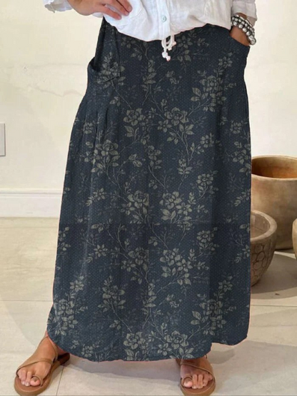 Josephine | Vintage Floral Pocket Skirt