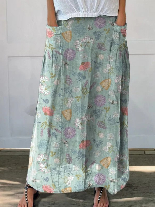 Beatrice | Spring Bloom Pocket Skirt