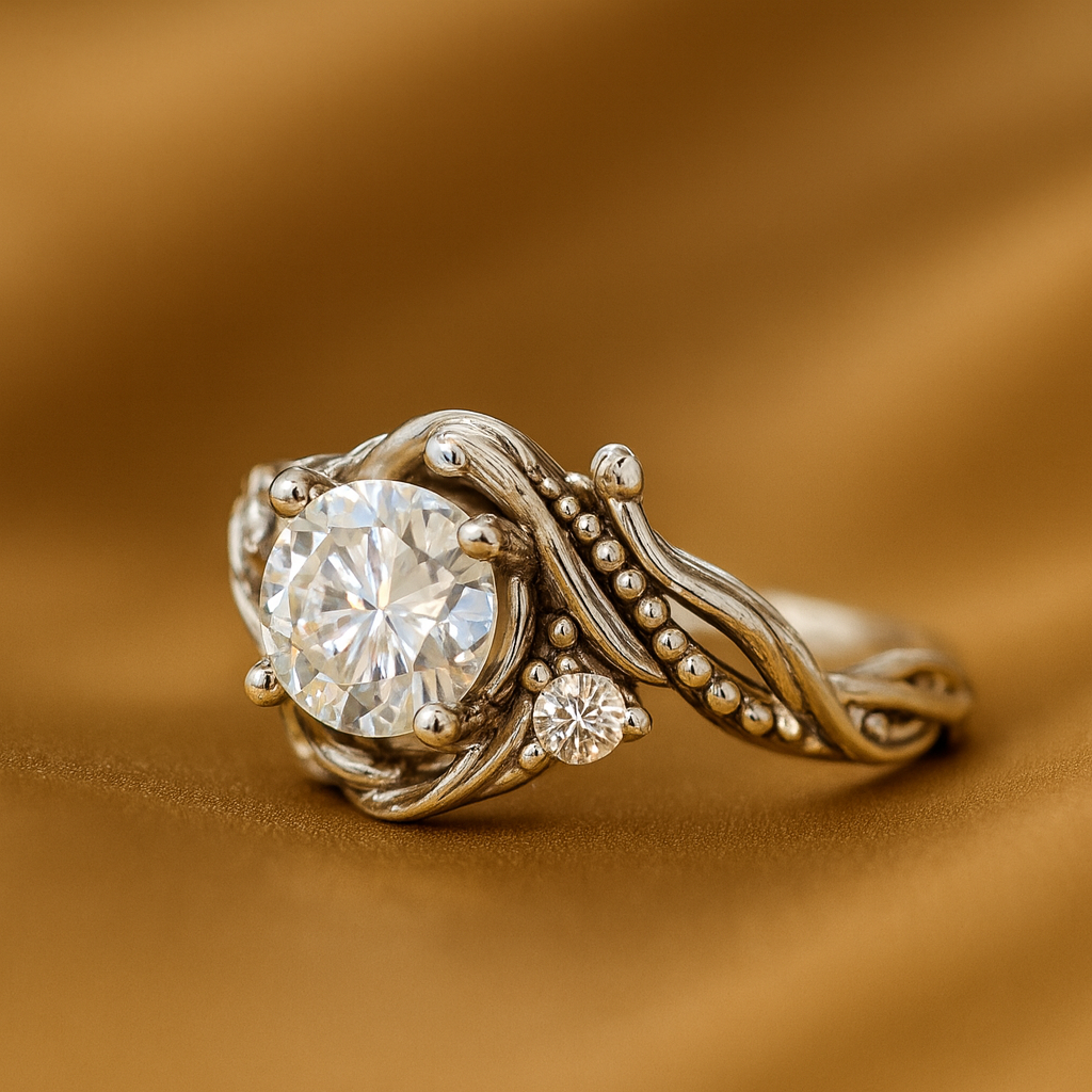 Bague Élégante Argent Branche Zirconia
