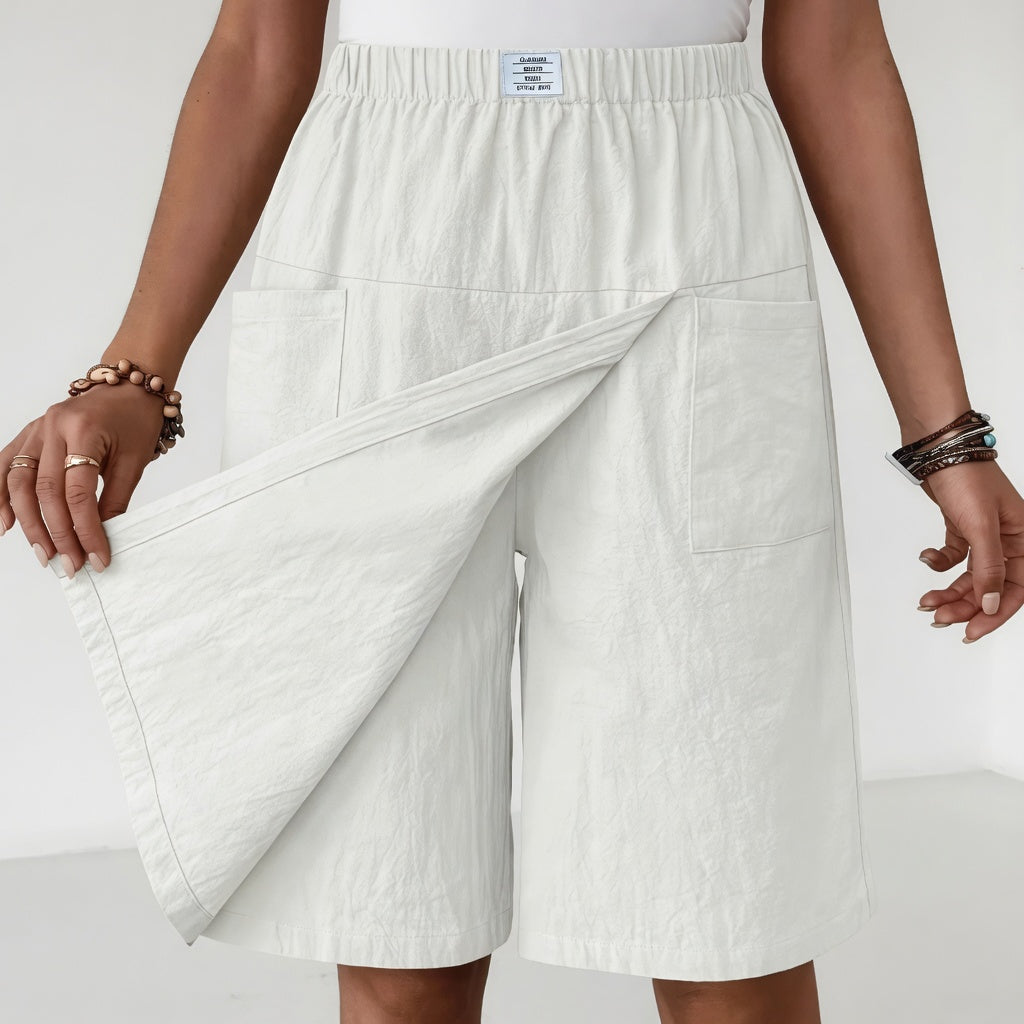 Lara™ - Skort taille élastique poches liberté active