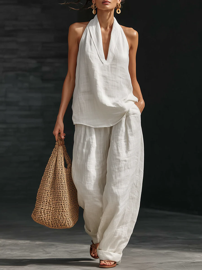 Zoë™ | Ensemble Sans Manches et Pantalon Large