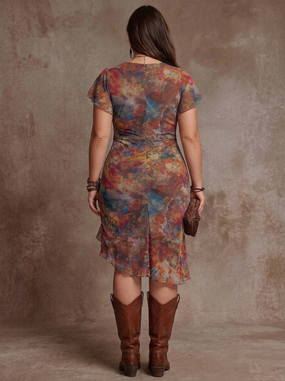 Robe Isabelle — Imprimé Aquarelle