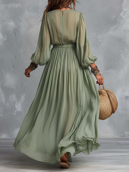 Élodine™ | Robe Maxi Bohème Imprimé Floral