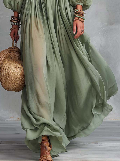 Élodine™ | Robe Maxi Bohème Imprimé Floral