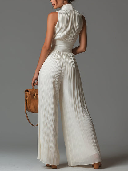 Ensemble Zsófia — Combinaison Chiffon Plissé Blanc
