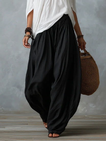 Ensemble Haut Épaules Dénudées & Pantalon Large Blanc