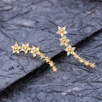 Boucles d'Oreilles Florales — Intemporelles Dorées