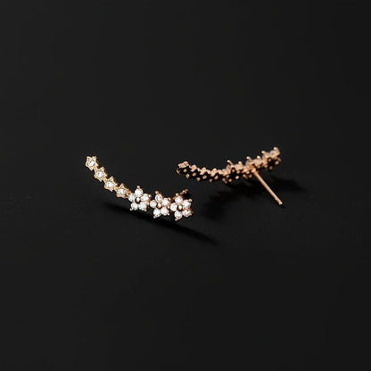 Boucles d'Oreilles Florales — Intemporelles Dorées