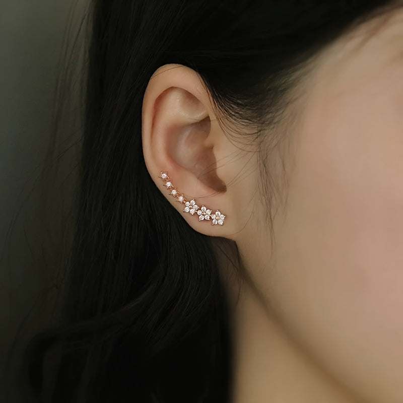 Boucles d'Oreilles Florales — Intemporelles Dorées