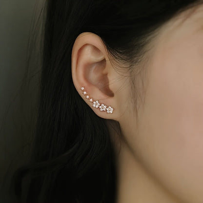 Boucles d'Oreilles Florales — Intemporelles Dorées
