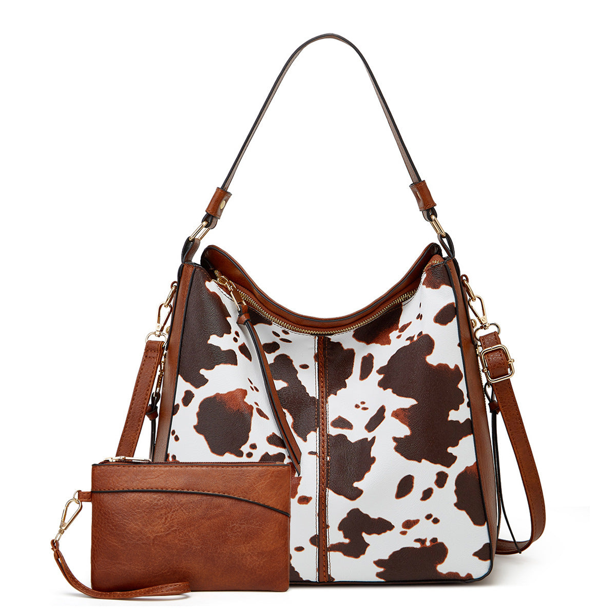 Sac Hobo Antivol en Cuir Imprimé Luxe + Pochette Offerte