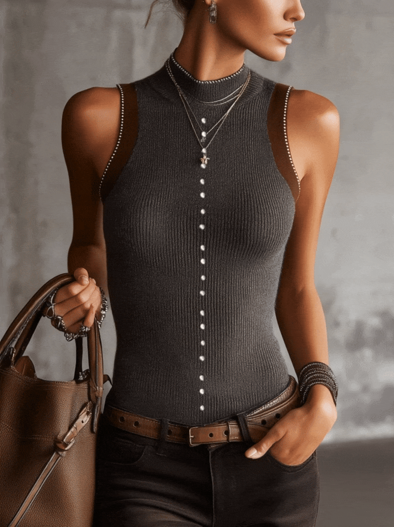 Robe Maxi Lin Rouge — Col Revers Sans Manches Boutonnée