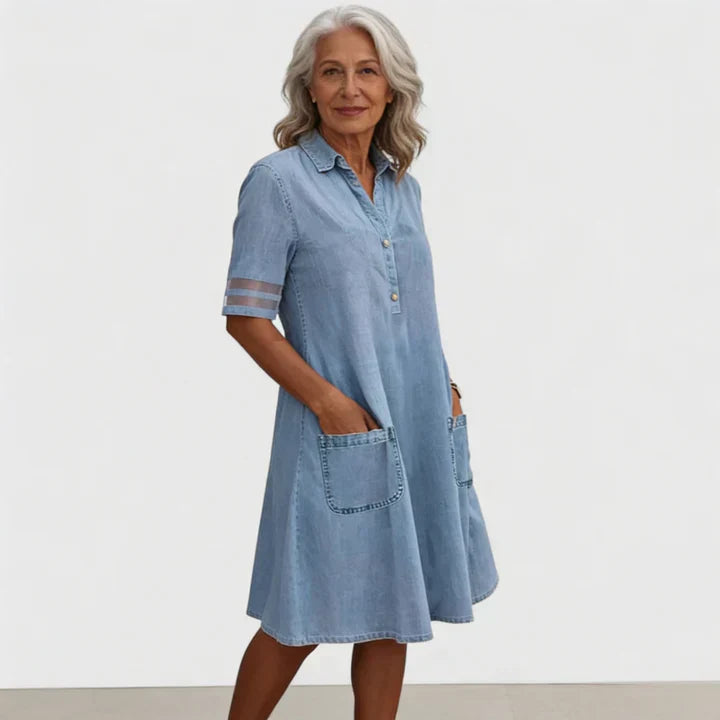Bretagne | Robe en jean sculptante