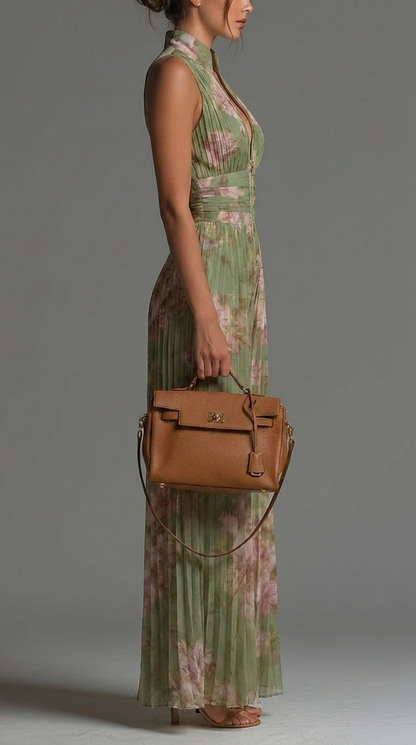 Ensemble Inès — Combinaison Plissée Florale Resort