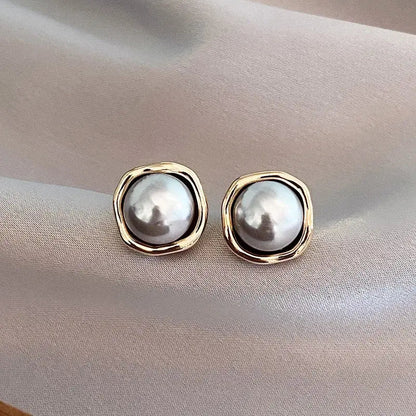 Boucles d'Oreilles Perles Noires Élégantes