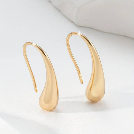 Boucles d'Oreilles Vintage Dorées Pendantes