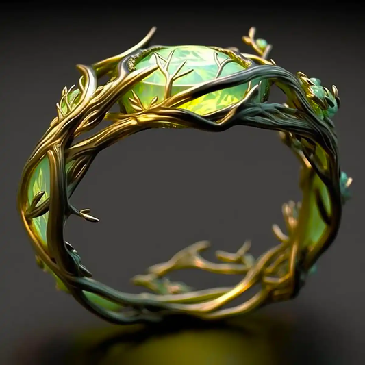 Bague Opale Verte Naturelle