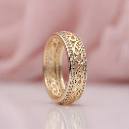 Bague Dorée Ajourée Élégante