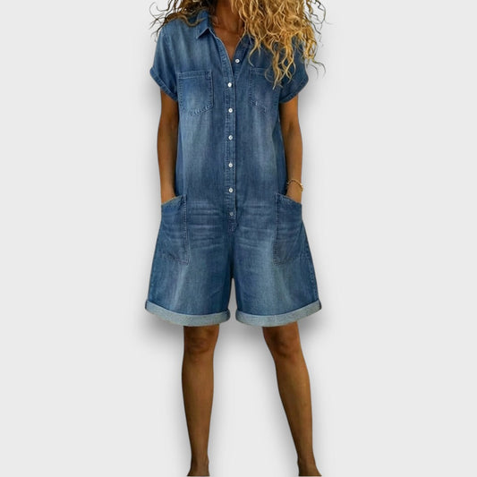 Salopette en Jean Vintage Joan en Coton