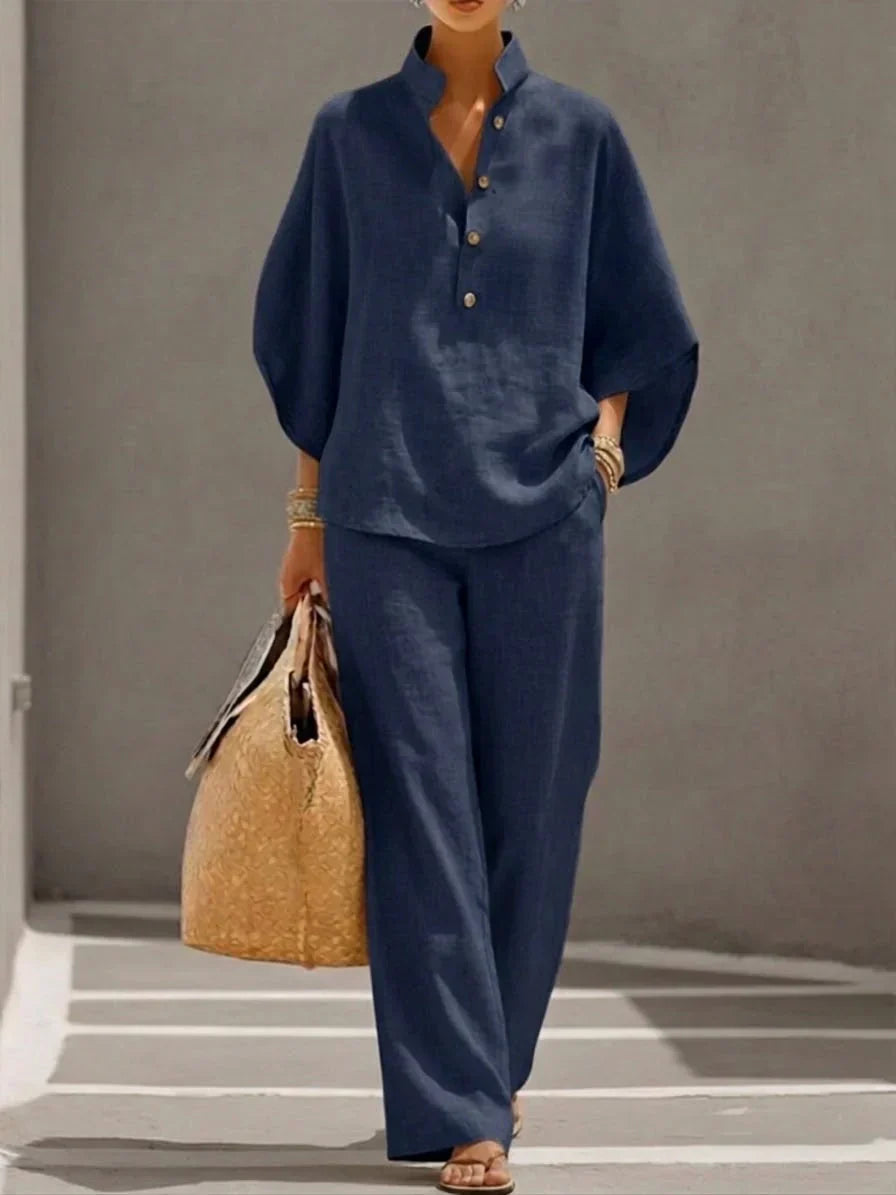 Ensemble Maribel — Manches Chauve-Souris Pantalon Large