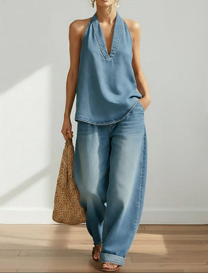 Ensemble Ivy 2 pièces | Denim doux vintage délavé