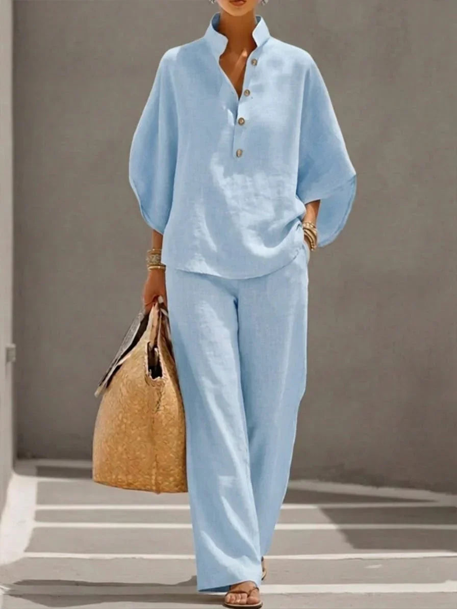 Ensemble Maribel — Manches Chauve-Souris Pantalon Large