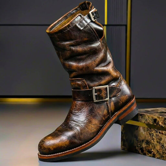 Bottes en Cuir Vintage Bancroft