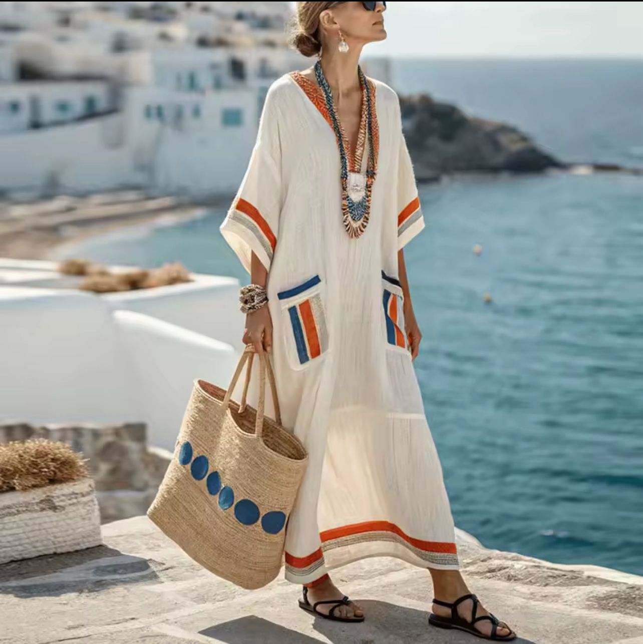 Mary – Robe de Plage Longue Élégante