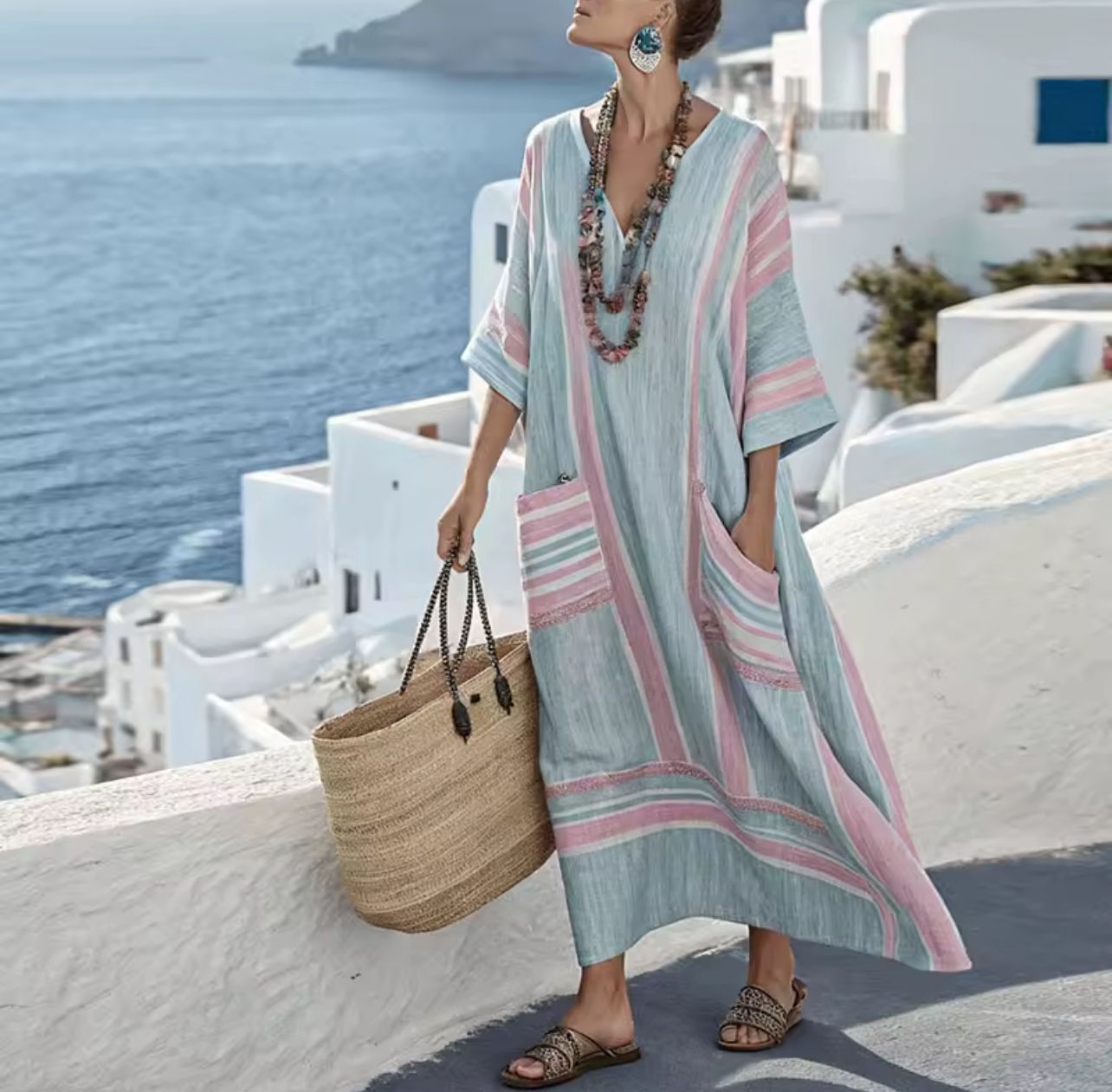 Mary – Robe de Plage Longue Élégante