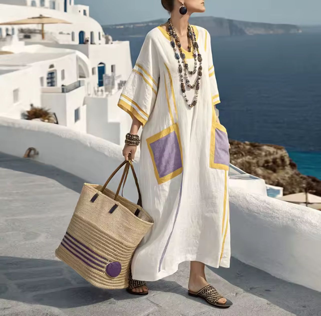 Mary – Robe de Plage Longue Élégante