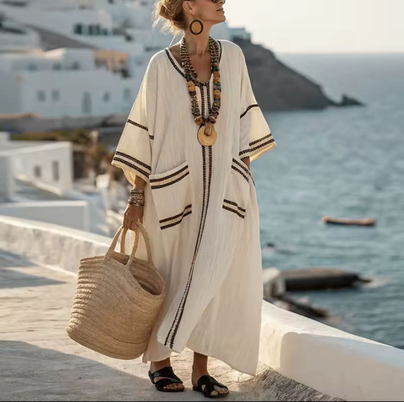 Mary – Robe de Plage Longue Élégante