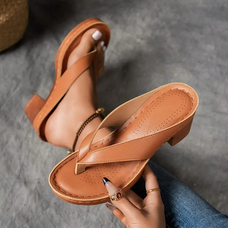 Allegra | Tongs à Talon Haut — Élégance Estivale