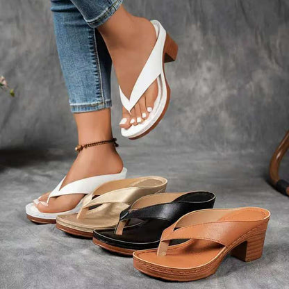 Allegra | Tongs à Talon Haut — Élégance Estivale