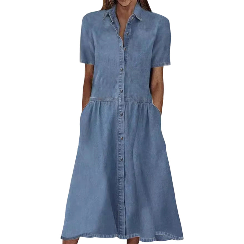 👗👖 Élégante robe en jean décontractée avec poches