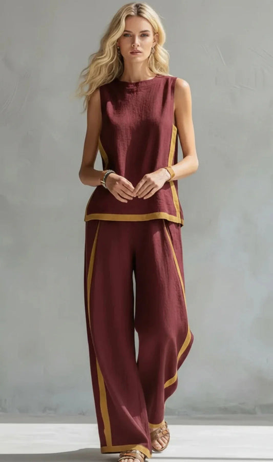 Aurore™ — Ensemble Lin Bordeaux & Or