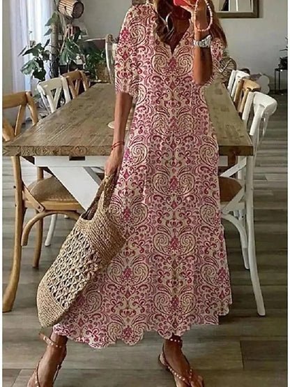 Luna | Robe midi style boho décontracté